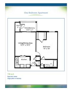 1 Bed Apartment floorplan image