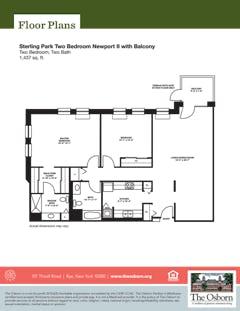 The Sterling Park 2BR Newport II with Balcony floorplan image