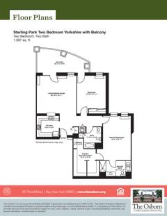 The Sterling Park 2BR Yorkshire with Balcony floorplan image
