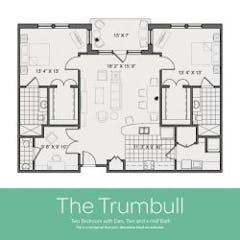 The Trumbull. 2BR+Den floorplan image