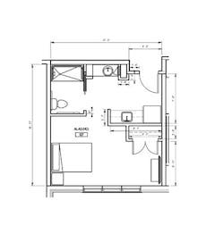 The Studio Unit Type Accessible floorplan image