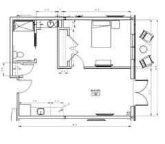 The One Bedroom Unit Type Accessible floorplan image