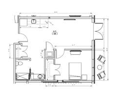The One Bedroom Type E1 floorplan image