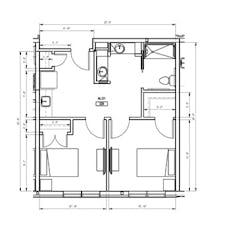 The Two Bedroom Unit Type G3 floorplan image