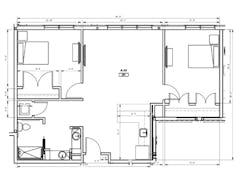 The Two Bedroom Unit Accessible floorplan image
