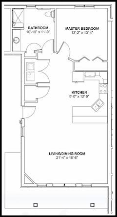 Pointe Place Townhome Wheelchair Accessible floorplan image