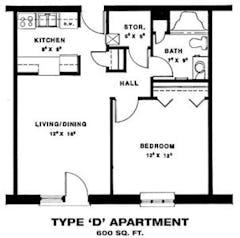 The Type D Apartment floorplan image