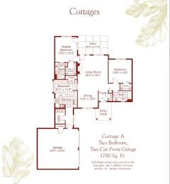 The Cottage A - 2BR 2 Garage floorplan image