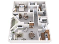 The 2BR Penthouse floorplan image