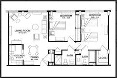 G1 - 2 Bed floorplan image