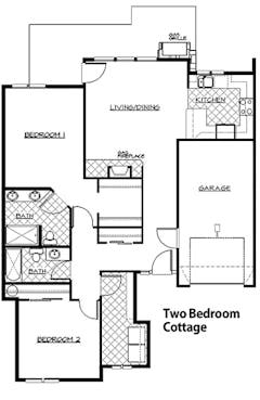 2 Bedroom Cottage floorplan image