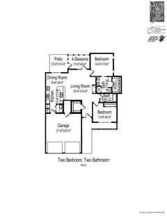 Villa Twin Homes 2BR 2BA floorplan image