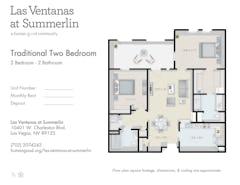 The Traditional (2 Bed) floorplan image