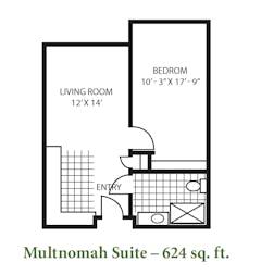 The Multnomah Suite floorplan image